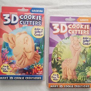 3D Cookie Cutters Bake A Giant Cookie Fish Giraffe